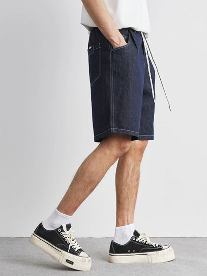 Men's Plus Size Pocketed Denim Shorts Easy Apparels