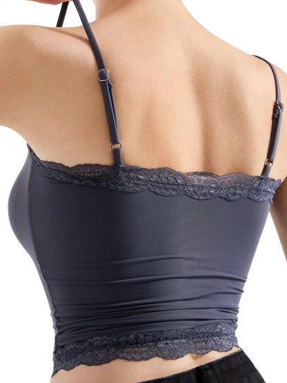 Trendsi Lace Trim Cami Top