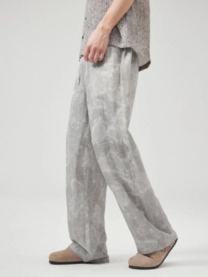 Men's Full Size Drawstring Wide Leg Breathable Pants Plus Size Easy Apparels