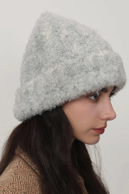 Solid Color Thermal Knit Hat Gray One Size Easy Apparels