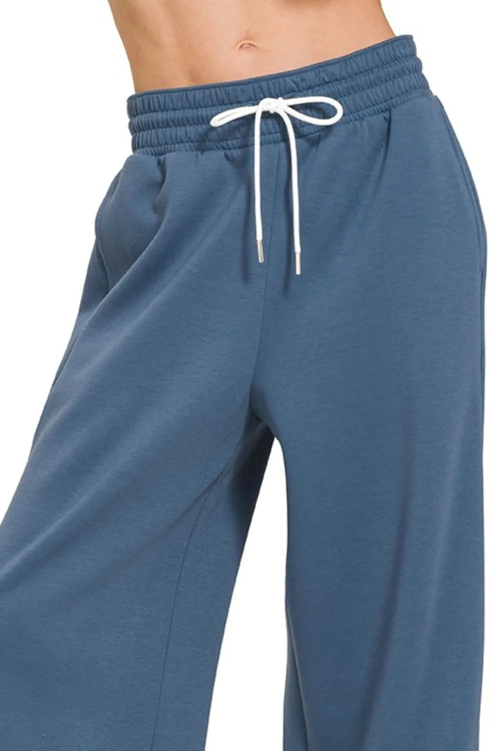 Zenana Scuba Drawstring Pants Easy Apparels