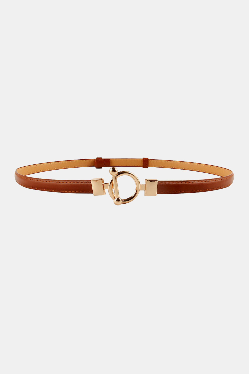 Toggle Buckle Skinny PU Belt Easy Apparels
