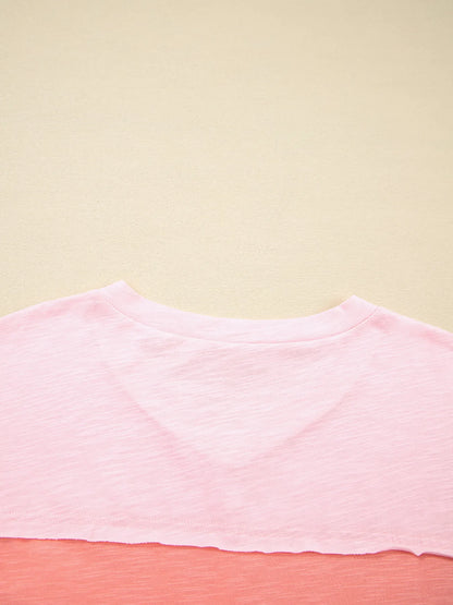 Trendsi Flower Patched Exposed Seam Oversized T Shirt