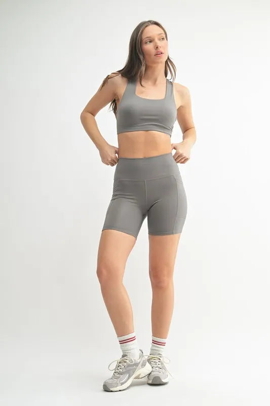 MONO B Venice Cloud Light Sculpt Biker Shorts Easy Apparels