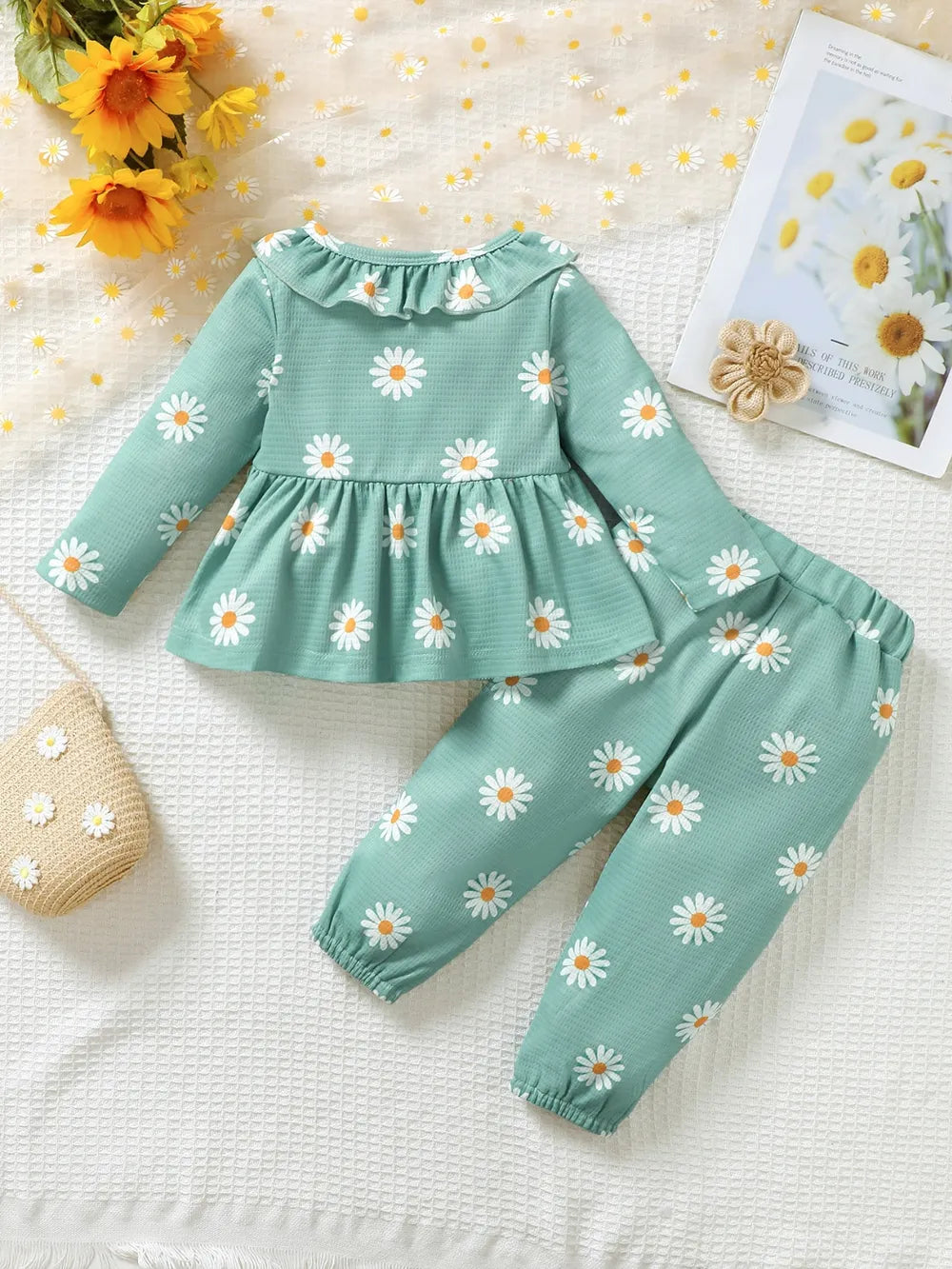 Children's Peplum Blouse and Pants Set Easy Apparels