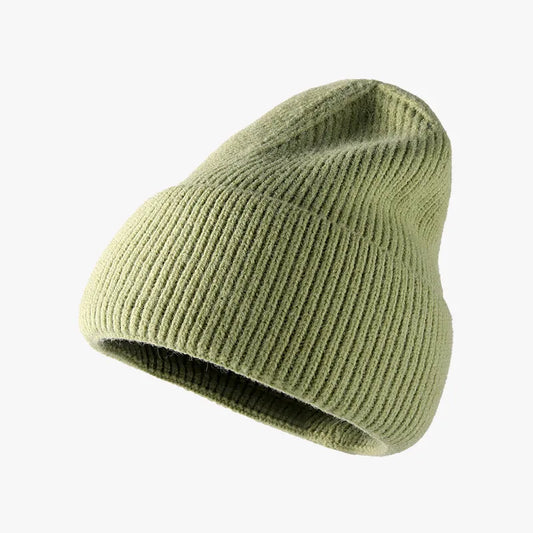 Thermal Solid Knit Hat Matcha Green One Size Easy Apparels