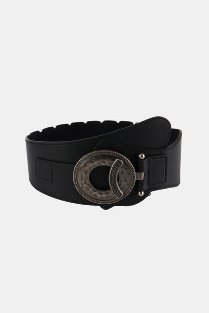 Retro Elastic Wide Belt Black One Size Easy Apparels