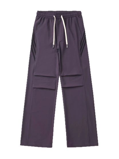 Men's Drawstring Ruched Pants with Side Stripes Easy Apparels