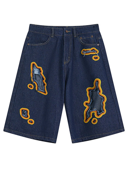 Men's Distressed Loose Fit Denim Shorts Easy Apparels