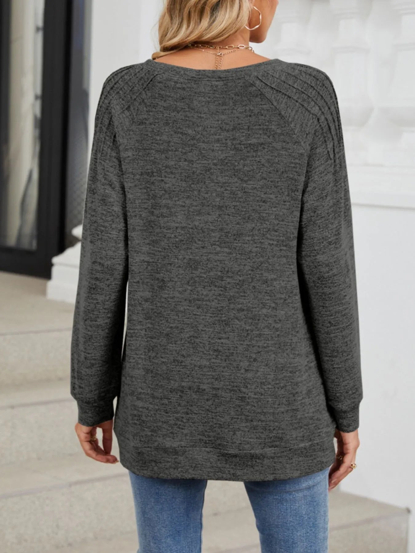 Trendsi Round Neck Long Sleeve T-Shirt
