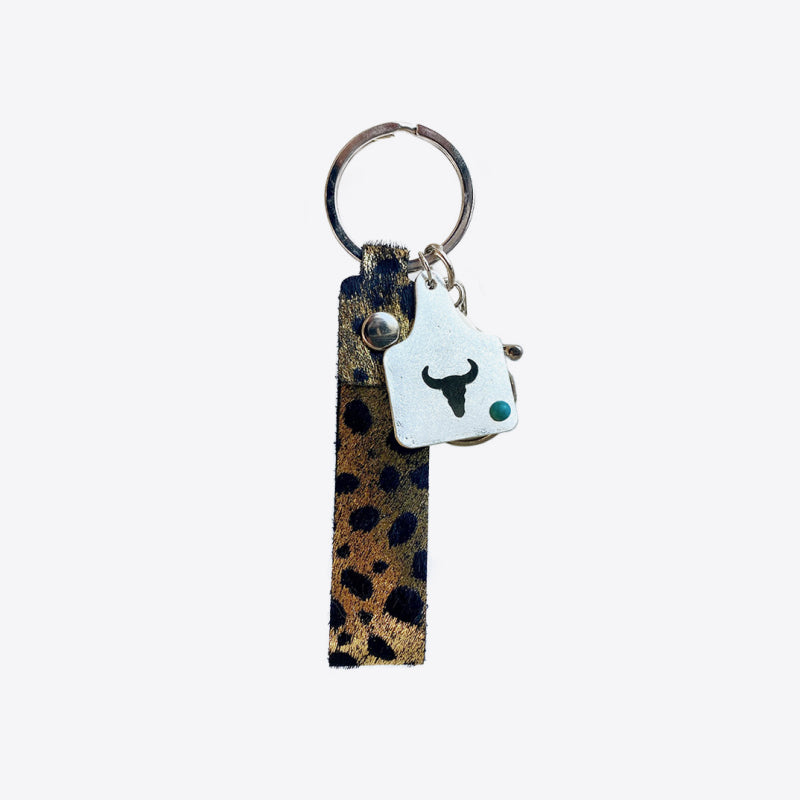 Genuine Leather Alloy Keychain Easy Apparels