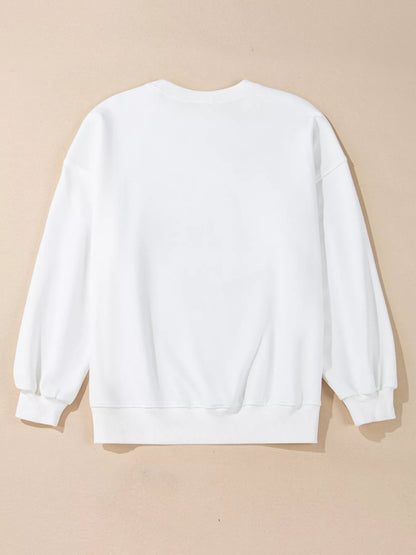 Halloween Pumpkin Patched Pattern Long Sleeve Sweatshirt Easy Apparels