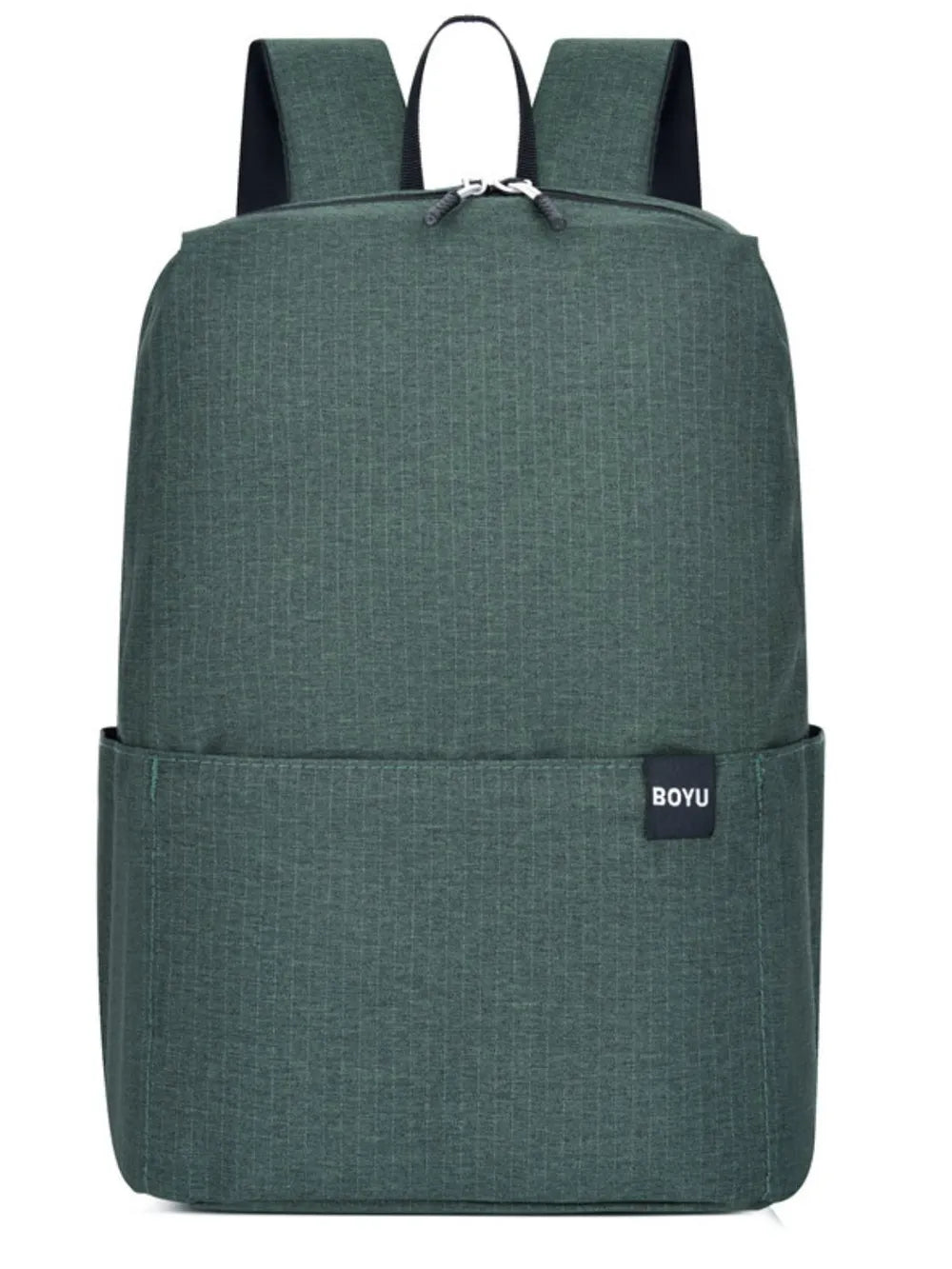 Solid Color Nylon Backpack Bag Army Green One Size Easy Apparels