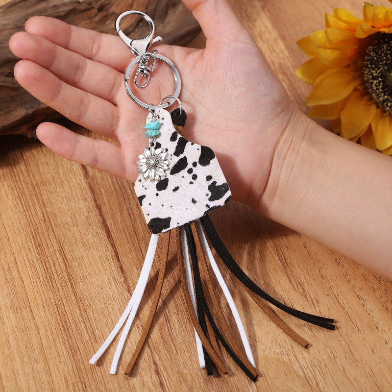 Turquoise Fringe Detail Key Chain Easy Apparels