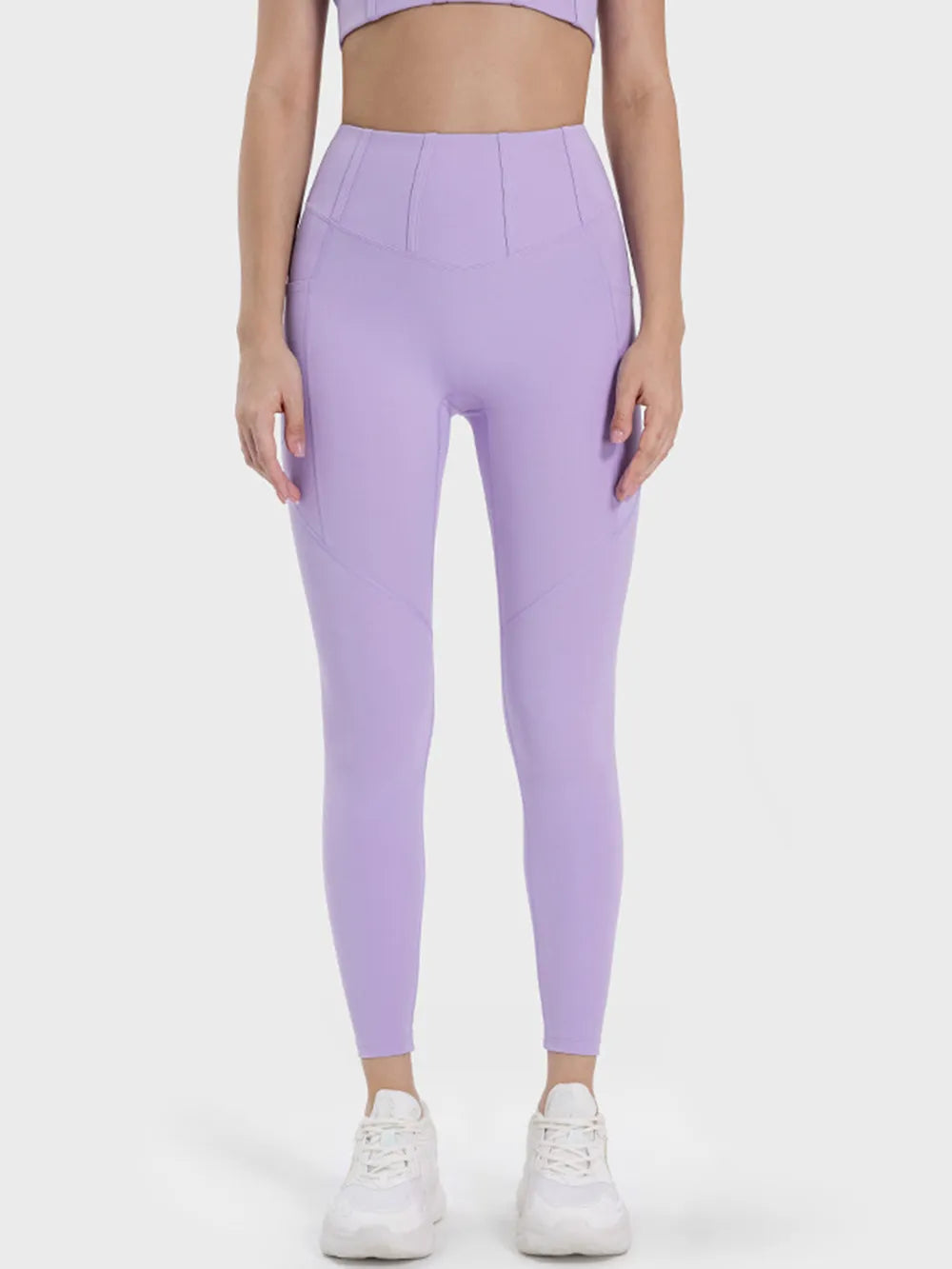 Millennia Pocketed High Waist Active Leggings Easy Apparels