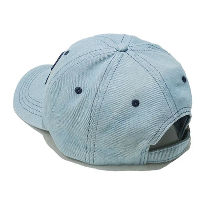 Bow Embroidered Denim Baseball Cap Easy Apparels