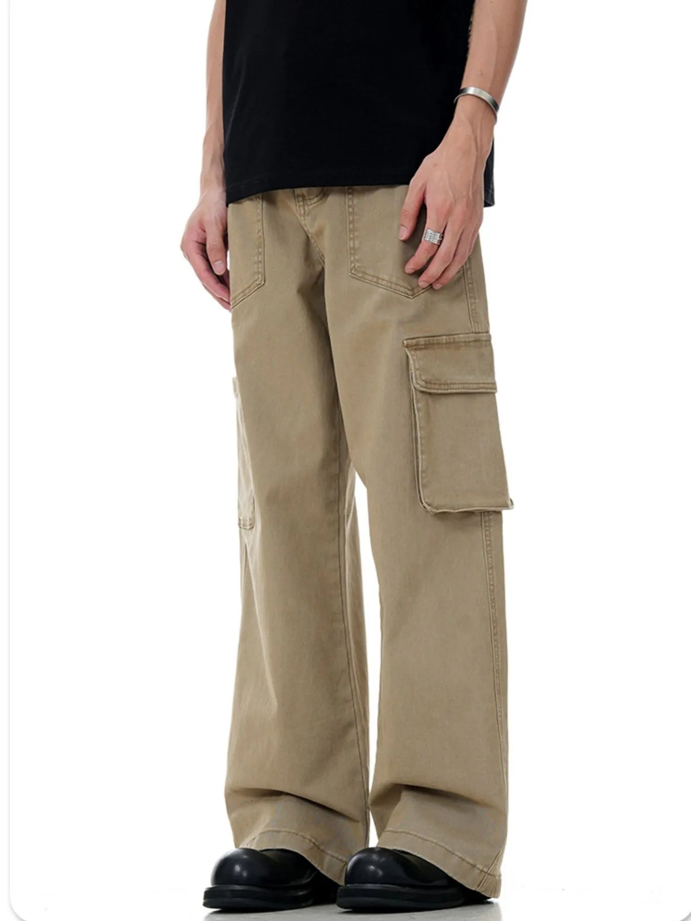 Men's Wide Leg Cargo Pants Easy Apparels