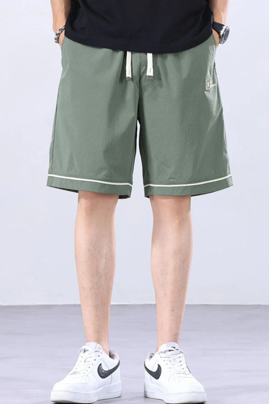 Men's Plus Size Relaxed Fit Drawstring Shorts with Contrast Trim Easy Apparels