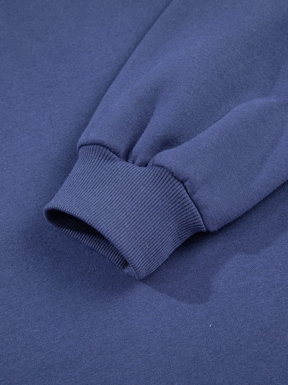 Trendsi Fleece Lined Adjustable Drawstring Oversize Tunic Hoodie