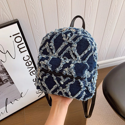 Fringe Edge Mini Backpack Bag Dark Blue onesize Easy Apparels