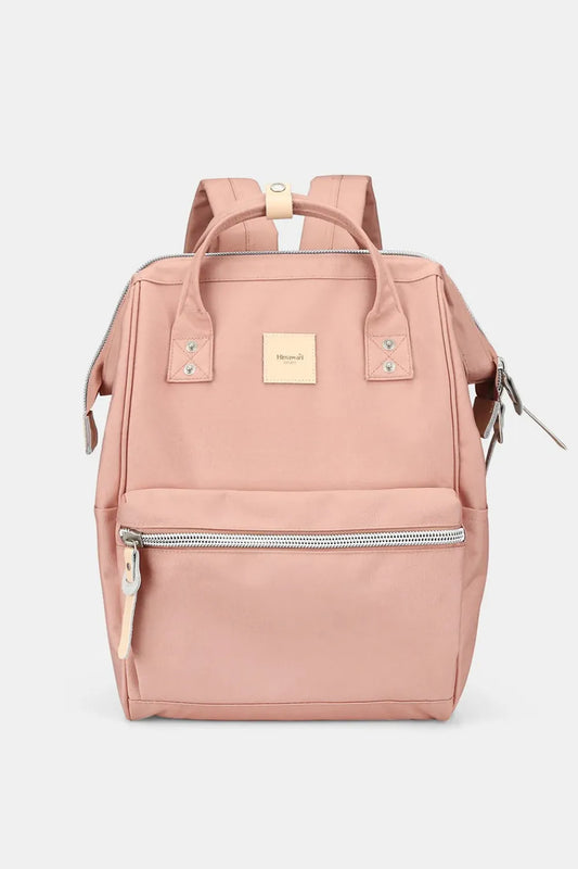 Himawari Water Resistant Canvas Backpack Bag with Side Pockets Pink One Size Easy Apparels