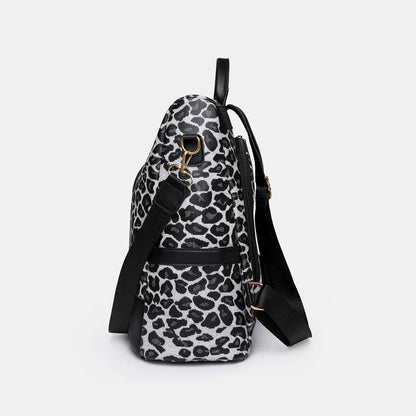Leopard PU Leather Backpack Bag Easy Apparels