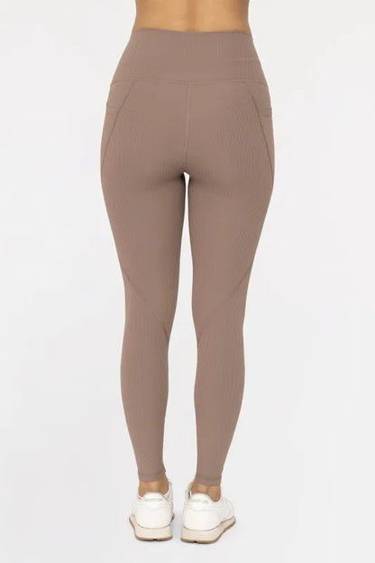 MONO B Soft Ribbed High Waisted Leggings Easy Apparels