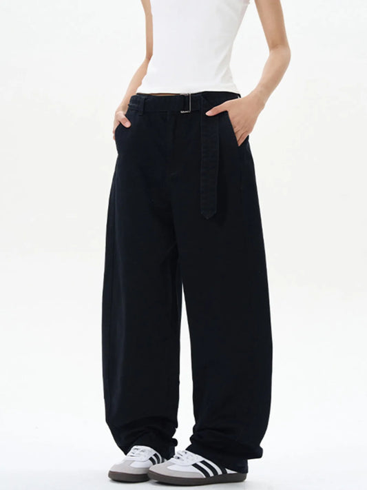 Men's Full Size Washed Wide Leg Cargo Pants Plus Size Easy Apparels