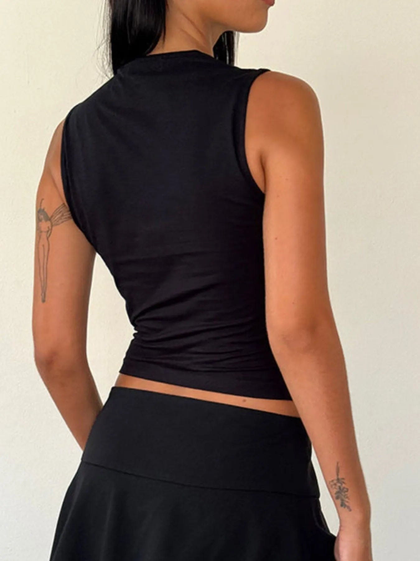 Trendsi Bow Detail Square Neck Cropped Tank