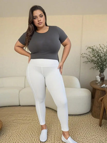 Wide Waistband Sports Leggings Easy Apparels