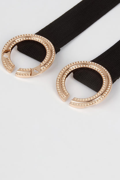 Double Hoop Buckle Elastic Belt Easy Apparels