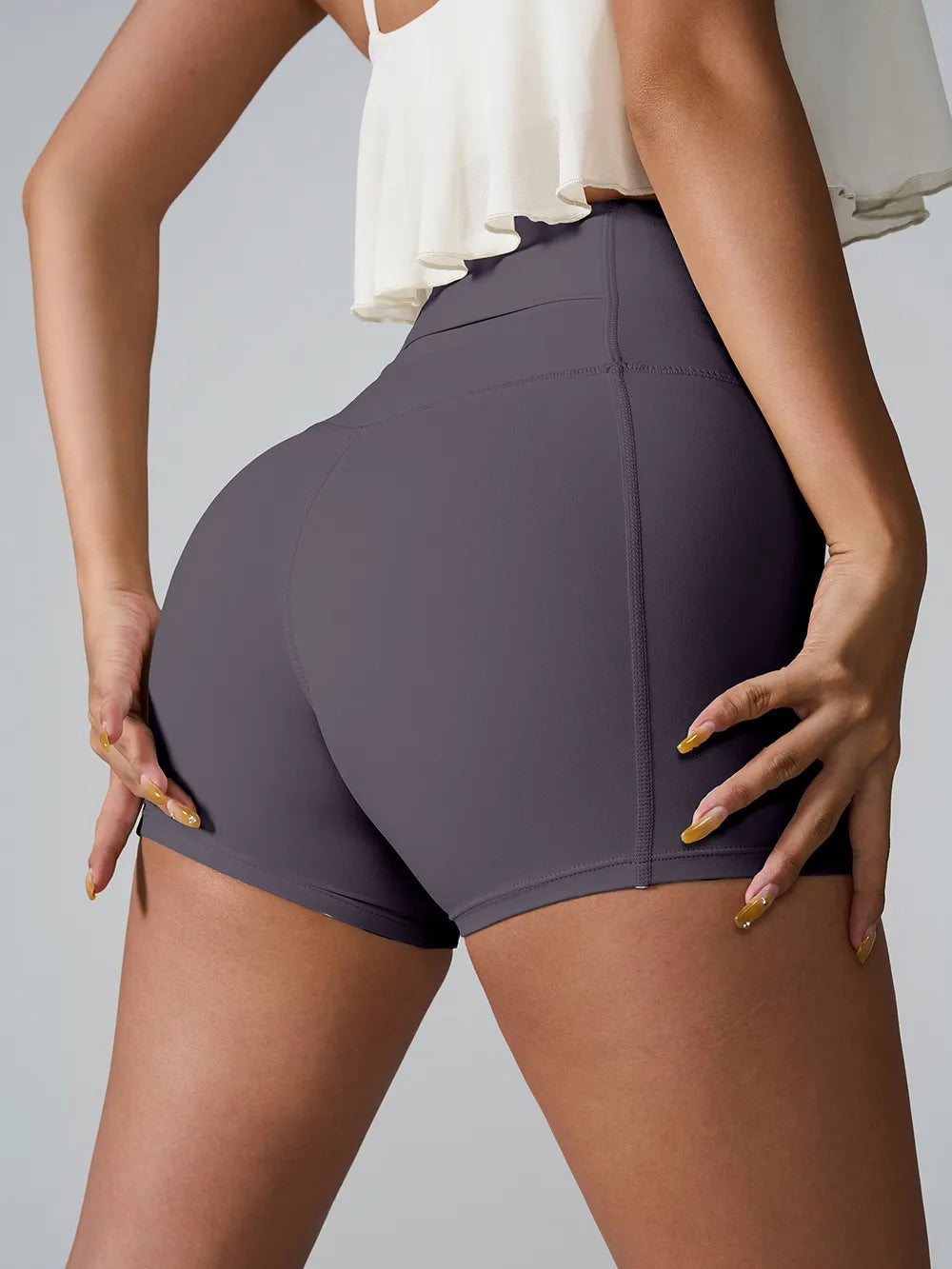 High Waist Active Shorts Easy Apparels