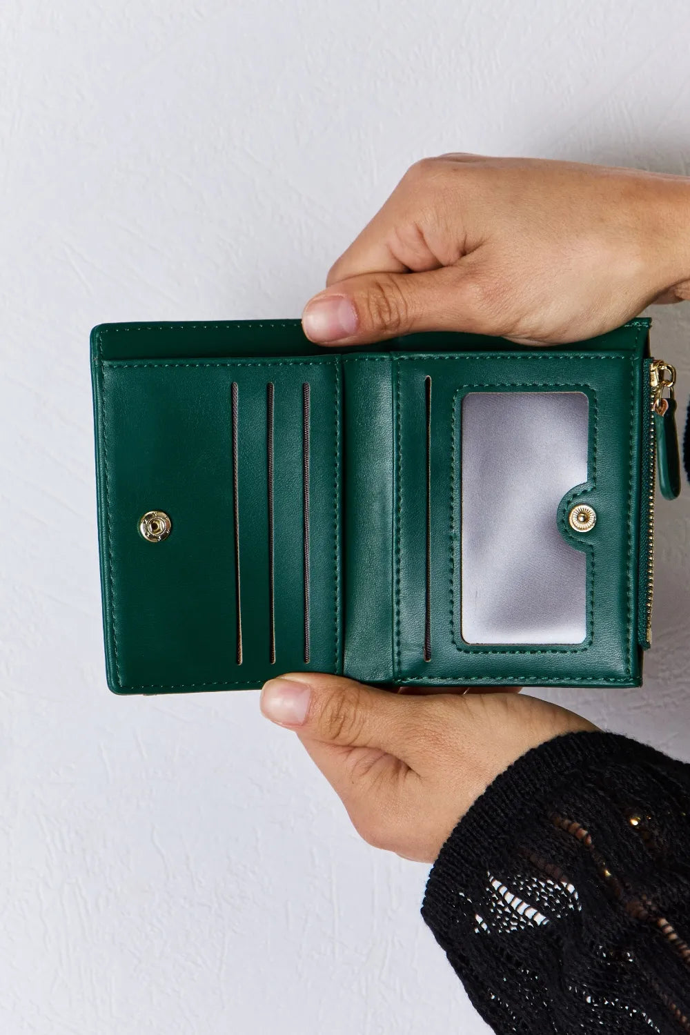 David Jones Texture PU Leather Mini Wallet Easy Apparels