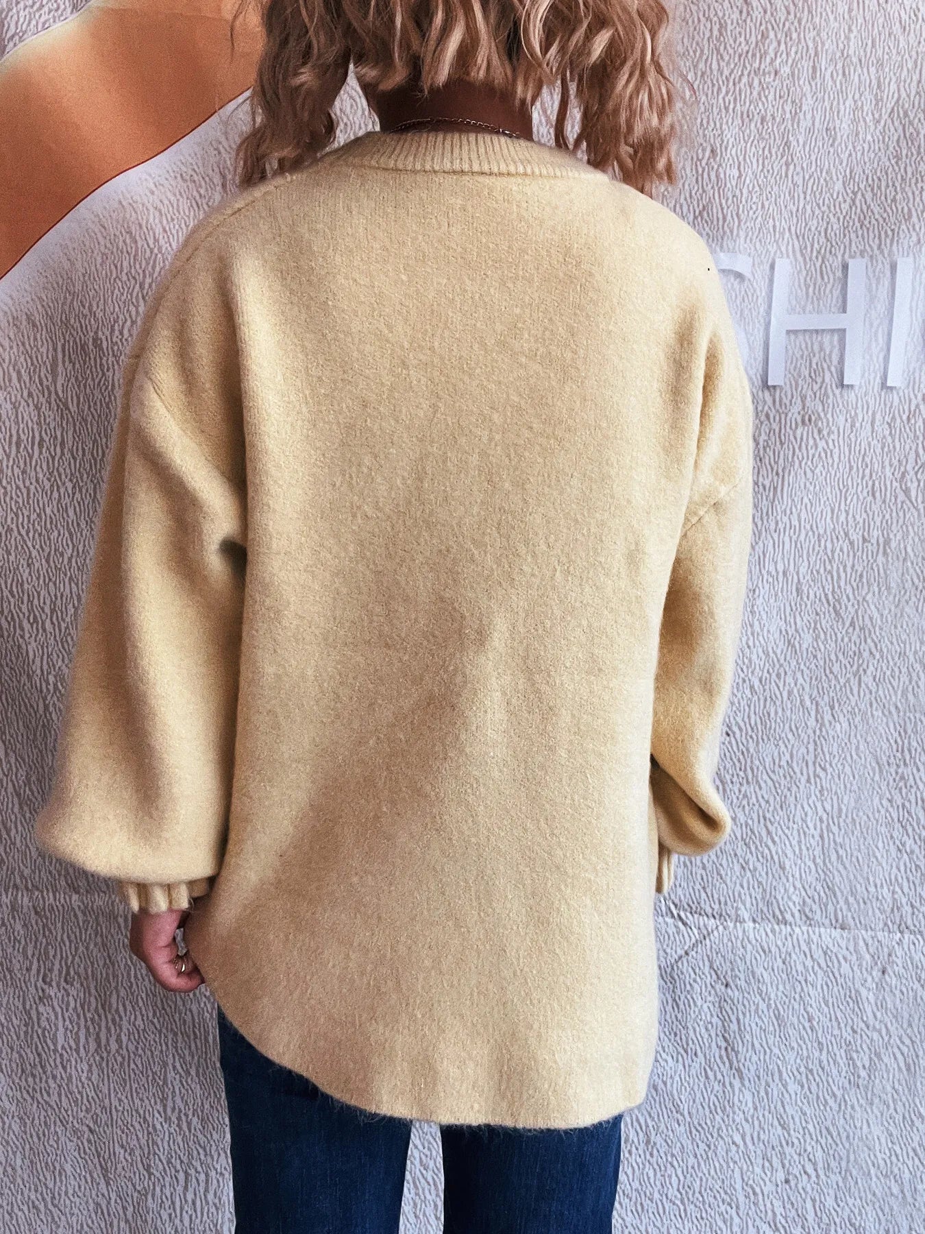 Trendsi Round Neck Dropped Shoulder Sweater