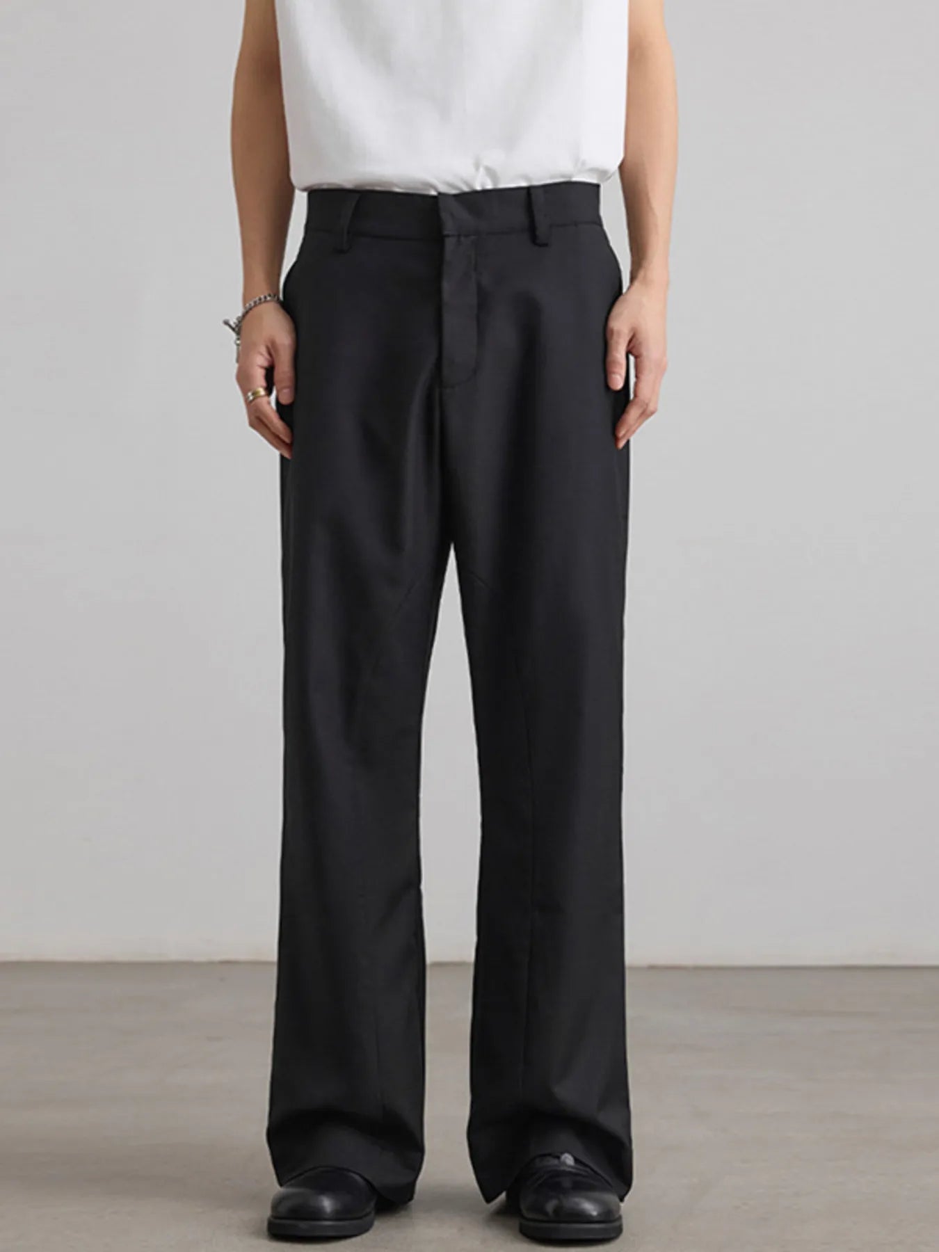 Men's Classic Wide-Leg Pants Black Easy Apparels