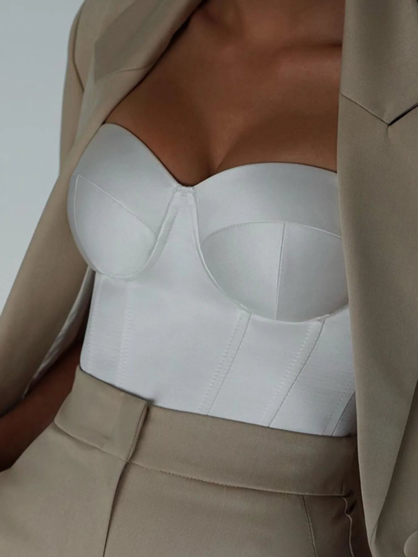 Trendsi Sweetheart Neck Tube Top White
