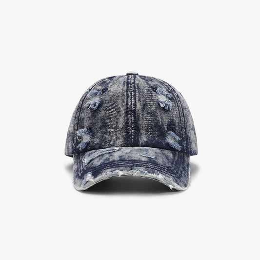 Distressed Cotton Baseball Cap Medium One Size Easy Apparels