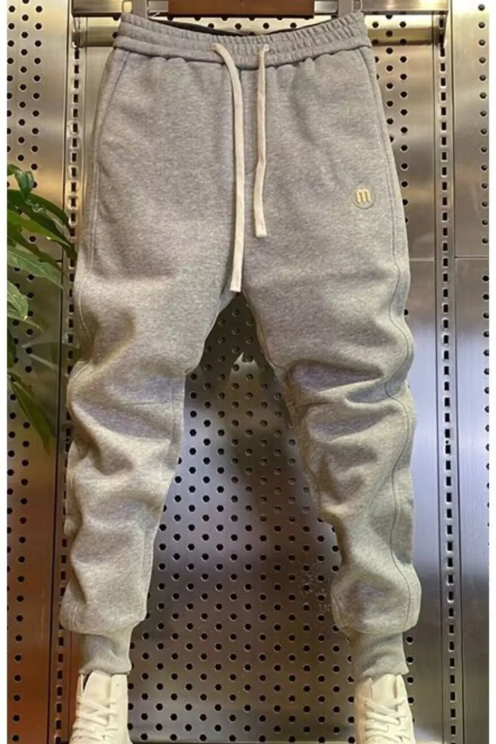 Men's Plus Size Casual Drawstring Joggers Gray Easy Apparels