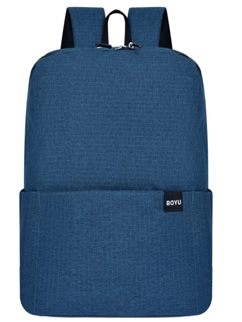 Solid Color Nylon Backpack Bag Dark Blue One Size Easy Apparels