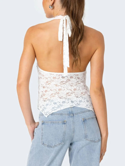 Trendsi Lace Halter Neck Cami