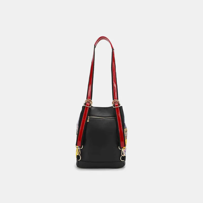 Nicole Lee USA Nylon Multifunctional Bucket Backpack Easy Apparels