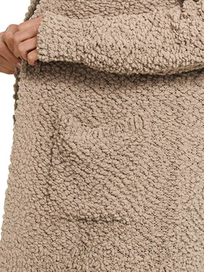 Zenana Long Sleeve Popcorn Sweater Cardigan with Pockets Easy Apparels