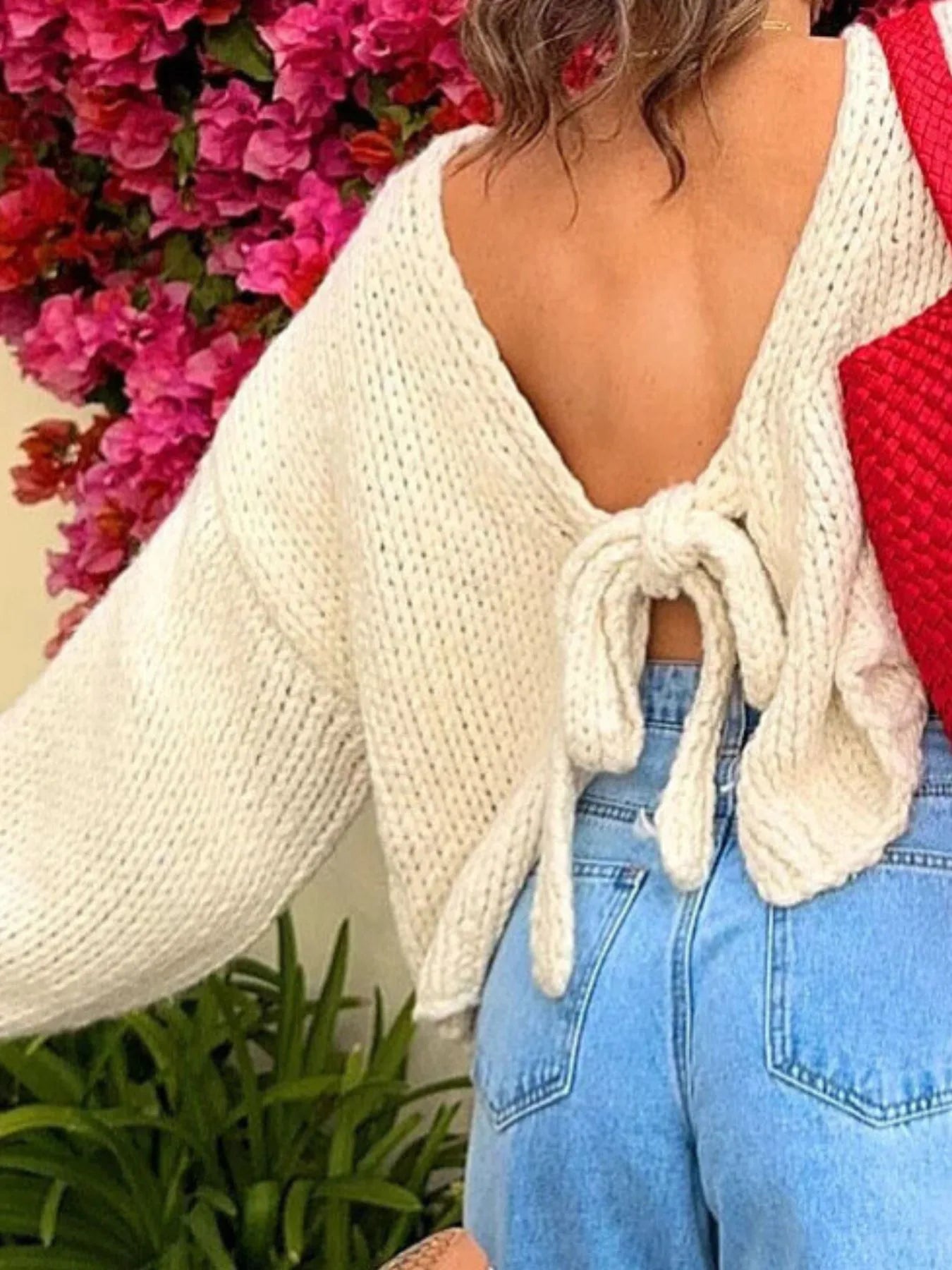 Tied Drop Shoulder Cardigan Easy Apparels