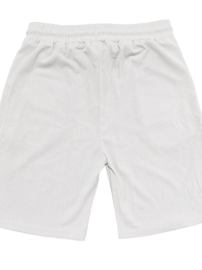 Men's Full Size Button Up Top and Shorts Set Plus Size Easy Apparels
