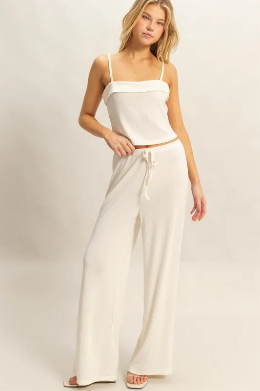 HYFVE Rib Knit Cami Top and Pants Set Easy Apparels