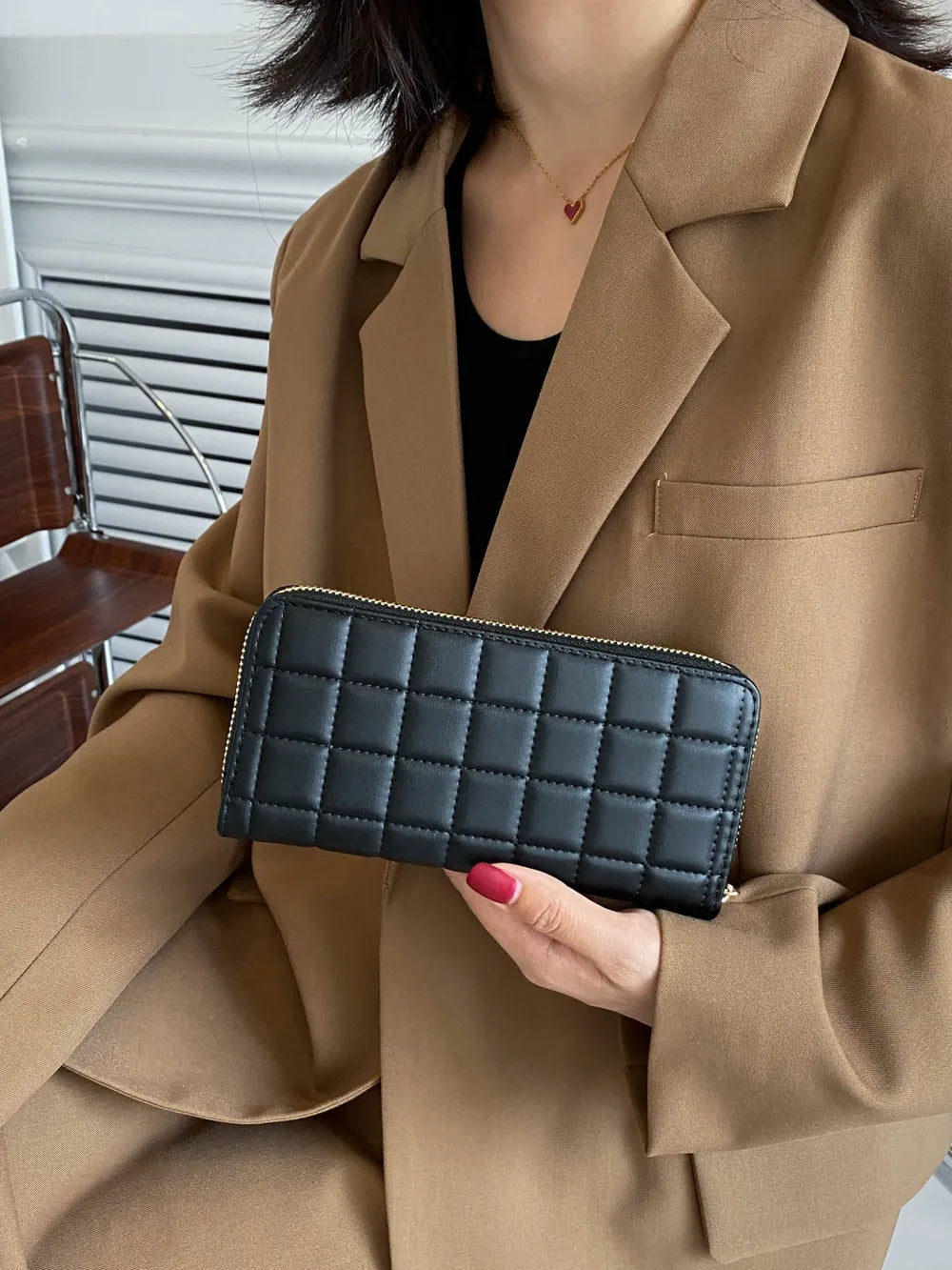 PU Leather Solid Color Wallet Easy Apparels