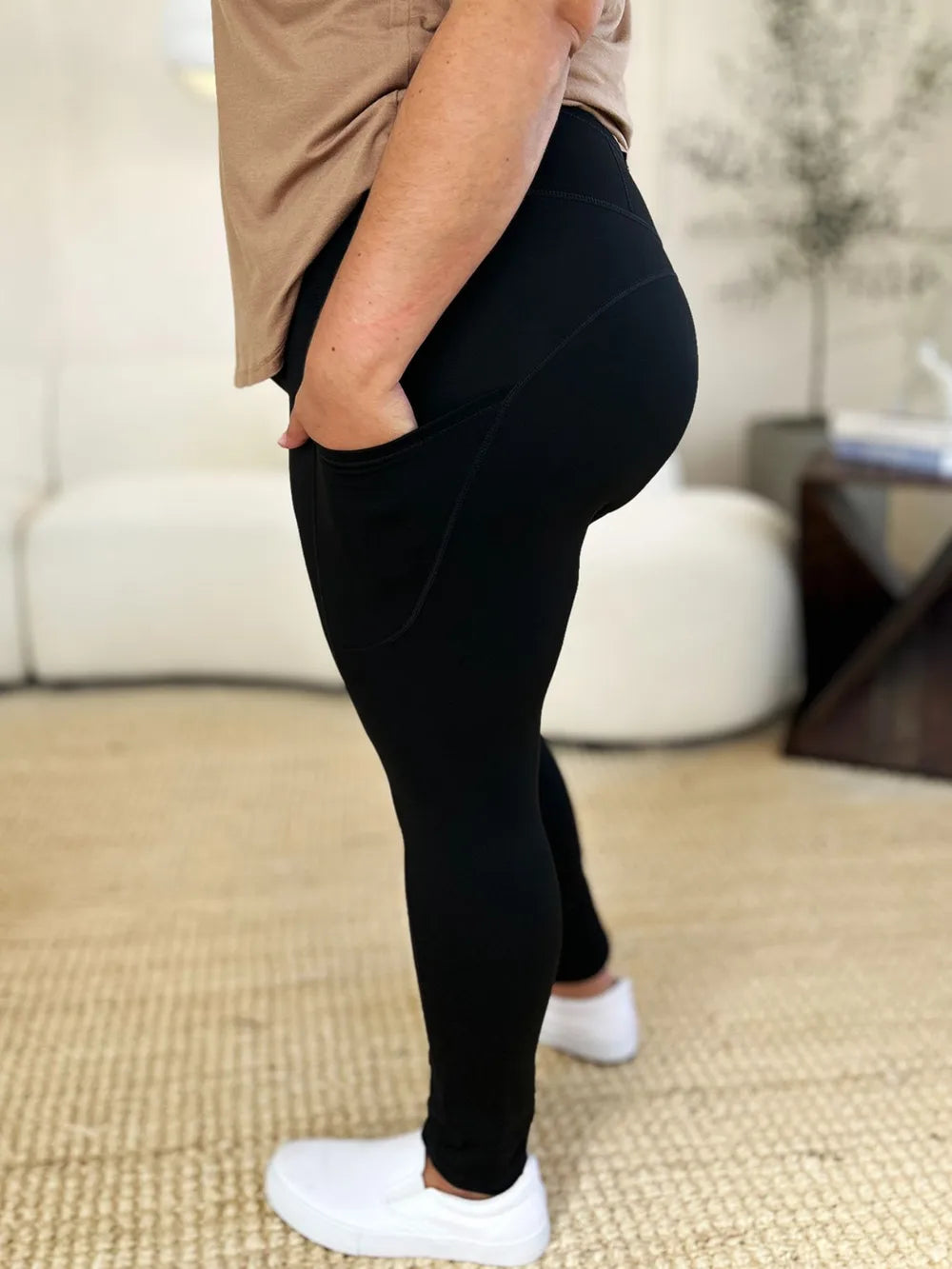 Wide Waistband Sports Leggings Easy Apparels