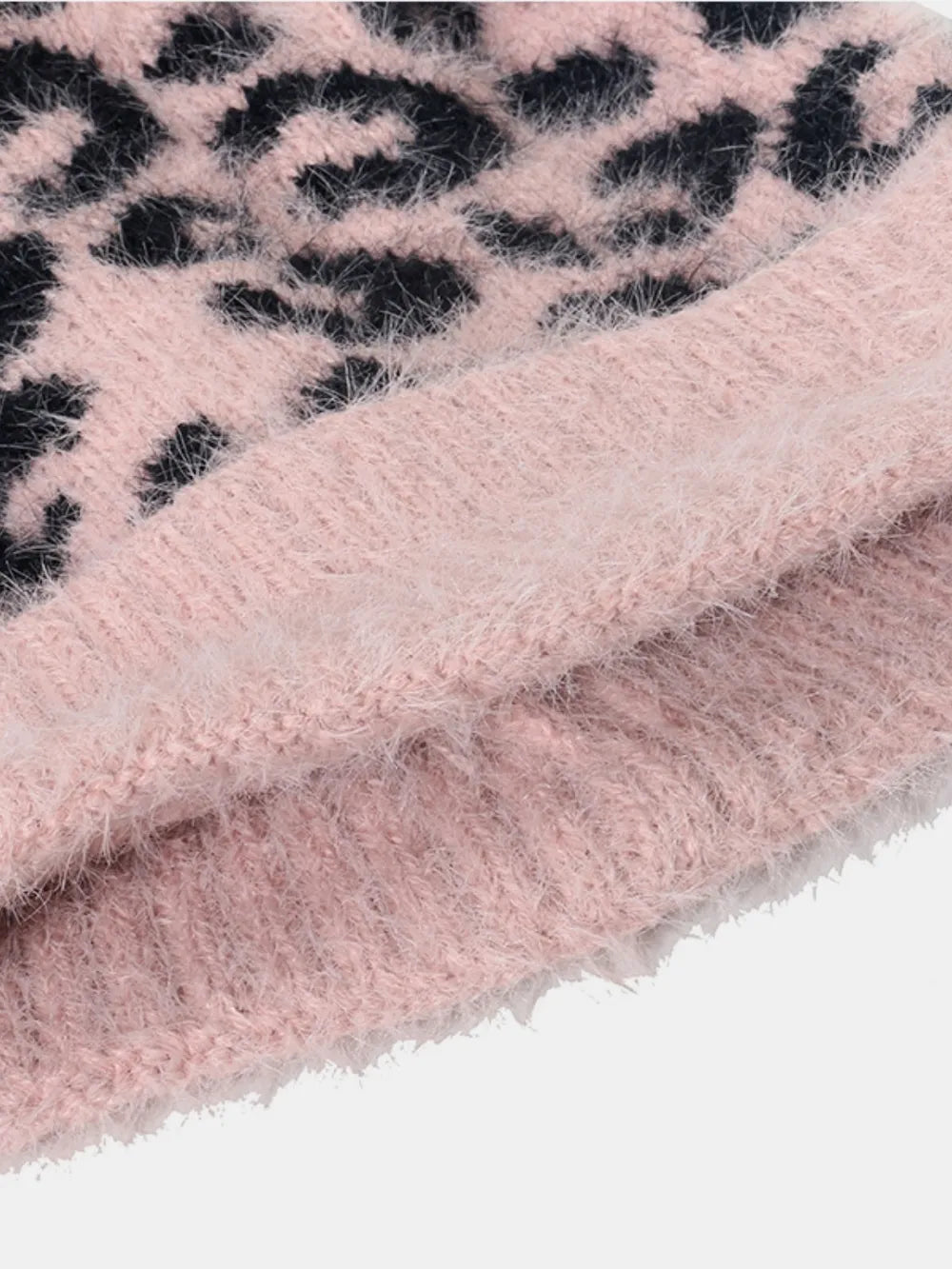 Leopard Hat with Pompom Easy Apparels