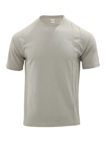 Men's Full Size Round Neck Tee and Shorts Set Plus Size Easy Apparels