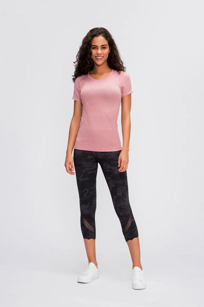 Millennia Round Neck Short Sleeve Active T-Shirt Easy Apparels